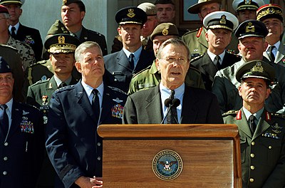 What was Donald Rumsfeld's role under President George W. Bush?