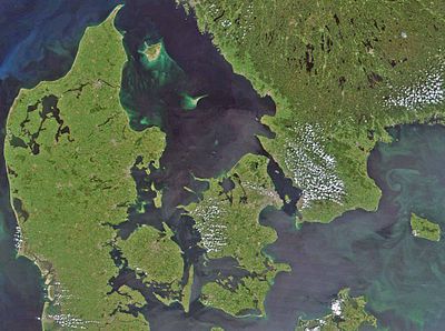 Which of the following bodies of water is located in or near Denmark? [br](Select 2 answers)
