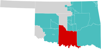 How many districts is the Chickasaw Nation's jurisdictional territory divided into?
