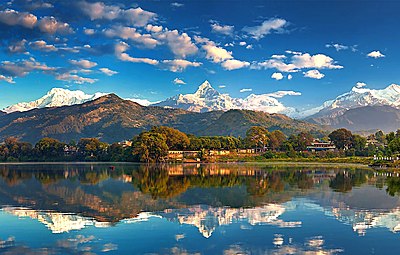 What was the population of Pokhara?