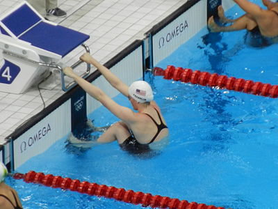 What backstroke distance did Missy sweep at the 2012 Olympics?