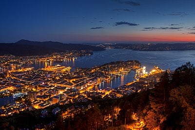 Which unique tradition is associated with the city of Bergen?