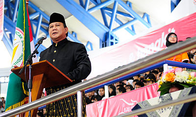 Who was the President of Indonesia when Prabowo Subianto joined the cabinet as Minister of Defense?