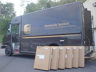 What is the name of UPS's main international hub?