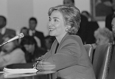 When was Hillary Clinton awarded the Warren Christopher Public Service Award?