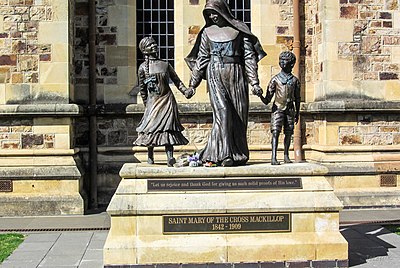 The process to declare Mary MacKillop a saint began in which decade?