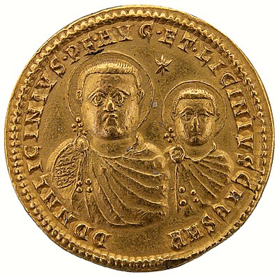 Did Licinius issue any coins during his reign?