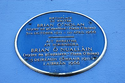 What is the title of Flann O'Brien's Irish-language novel?