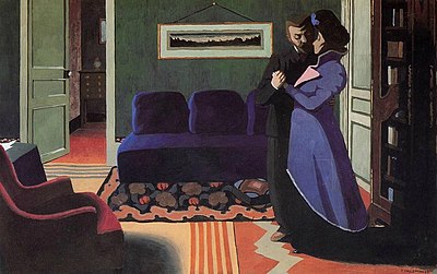 Vallotton's paintings are known for their lack of what?