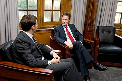 Which university did Nick Clegg attend in the United Kingdom?