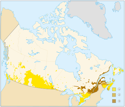 Which area of Canada is most densely populated?