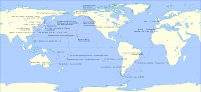 Who ordered the journey around the world in 1785?