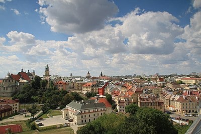 What is the area occupied by Lublin?