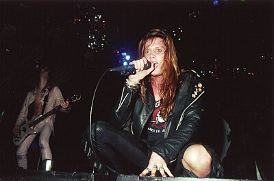 Which band did Sebastian Bach front from 1987 to 1996?