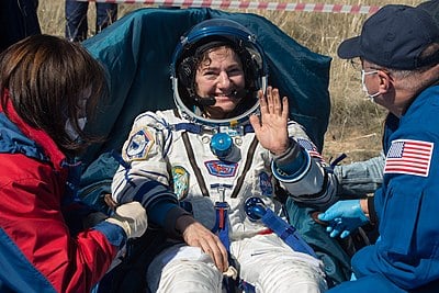 When was Jessica Meir launched to the ISS onboard Soyuz MS-15?