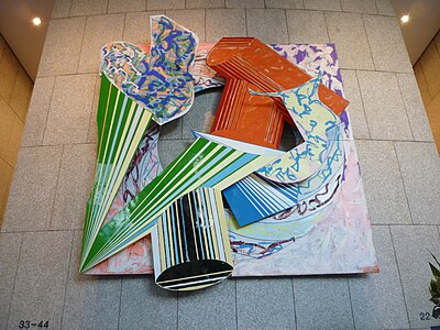 What year did Frank Stella have his first solo show?
