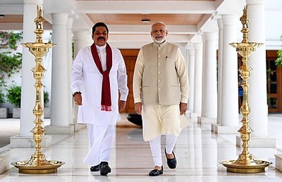 What position did Mahinda Rajapaksa hold from 2005 to 2015 and 2019 to 2021?