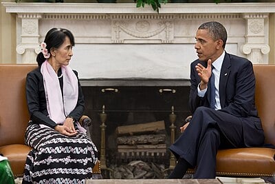 Which positions has Aung San Suu Kyi held?[br](Select 2 answers)