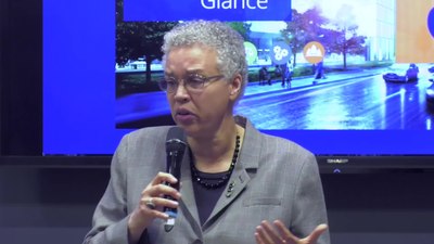 What is Toni Preckwinkle's current political position?