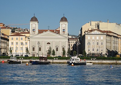 Which three cultures intersect in Trieste?