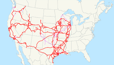 In which states does Union Pacific Railroad operate?