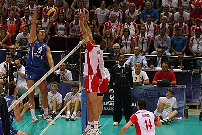 Who is the governing body for the Poland men's national volleyball team?
