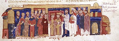 What significant religious event occurred in the year before Constantine IX Monomachos' death?