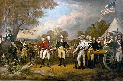 How many men did Burgoyne surrender at Saratoga?