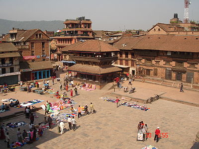 How many tourists visited Bhaktapur in 2014?