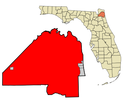 What is the area occupied by Jacksonville?