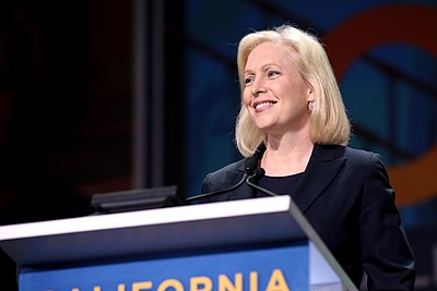 At which institution was Gillibrand born and raised?