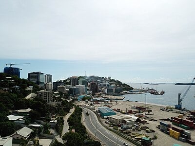 What body of water is Port Moresby located on the shores of?