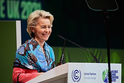 In what year did Ursula von der Leyen first appear in Time's 100 Most Influential People?