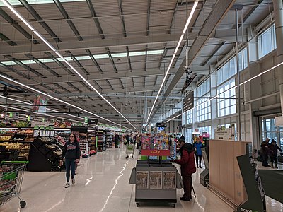 What is the main product category sold at Asda stores?