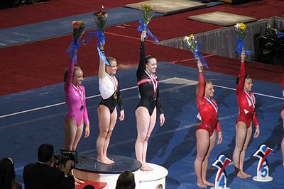How many times did Shawn Johnson East win the U.S. all-around Championship?