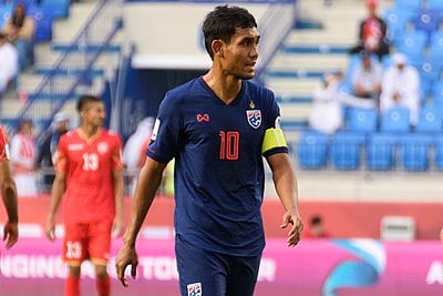 Which Thai League club does Teerasil Dangda currently play for?