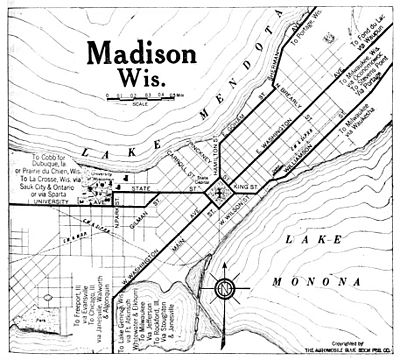 Which of the following bodies of water is located in or near Madison? [br](Select 2 answers)
