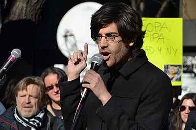 What was the name of the closet where Aaron Swartz connected a computer to the MIT network?