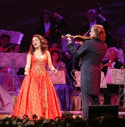 André Rieu's releases mainly include what type of recordings?