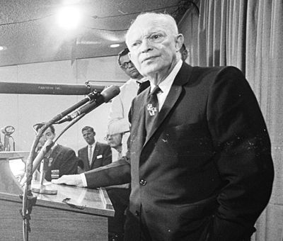 Where did Dwight D. Eisenhower pass away?
