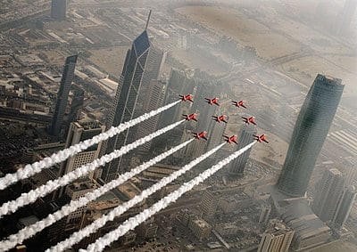 In which year did the Red Arrows celebrate their 50th anniversary?