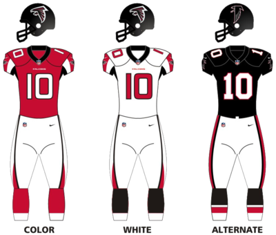 In which year did the Atlanta Falcons switch to their current logo?
