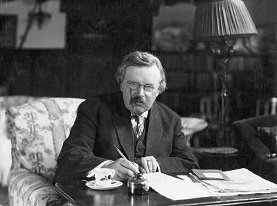 Which church did Chesterton convert to?