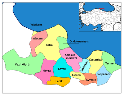 What type of manufacturing district does Samsun have?
