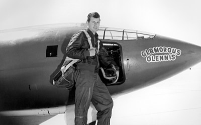 For how long did Yeager's active-duty flying career span?
