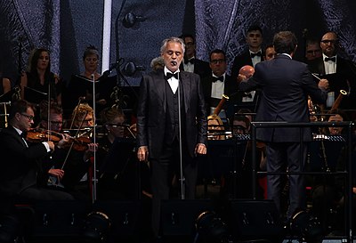 I'm curious about Andrea Bocelli's most well-known professions. Could you tell me what they are? [br](Select 2 answers)