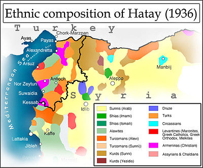 What was the population of Hatay State?