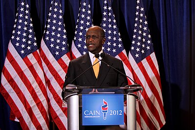 What was the position of Herman Cain in the National Restaurant Association?