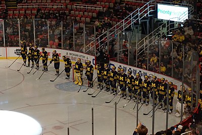 How many consecutive NCAA Men's Division I Ice Hockey Tournaments did the Wolverines play in from 1991 to 2012?