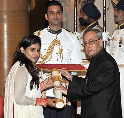 What prestigious award did Mithali receive in 2017?
